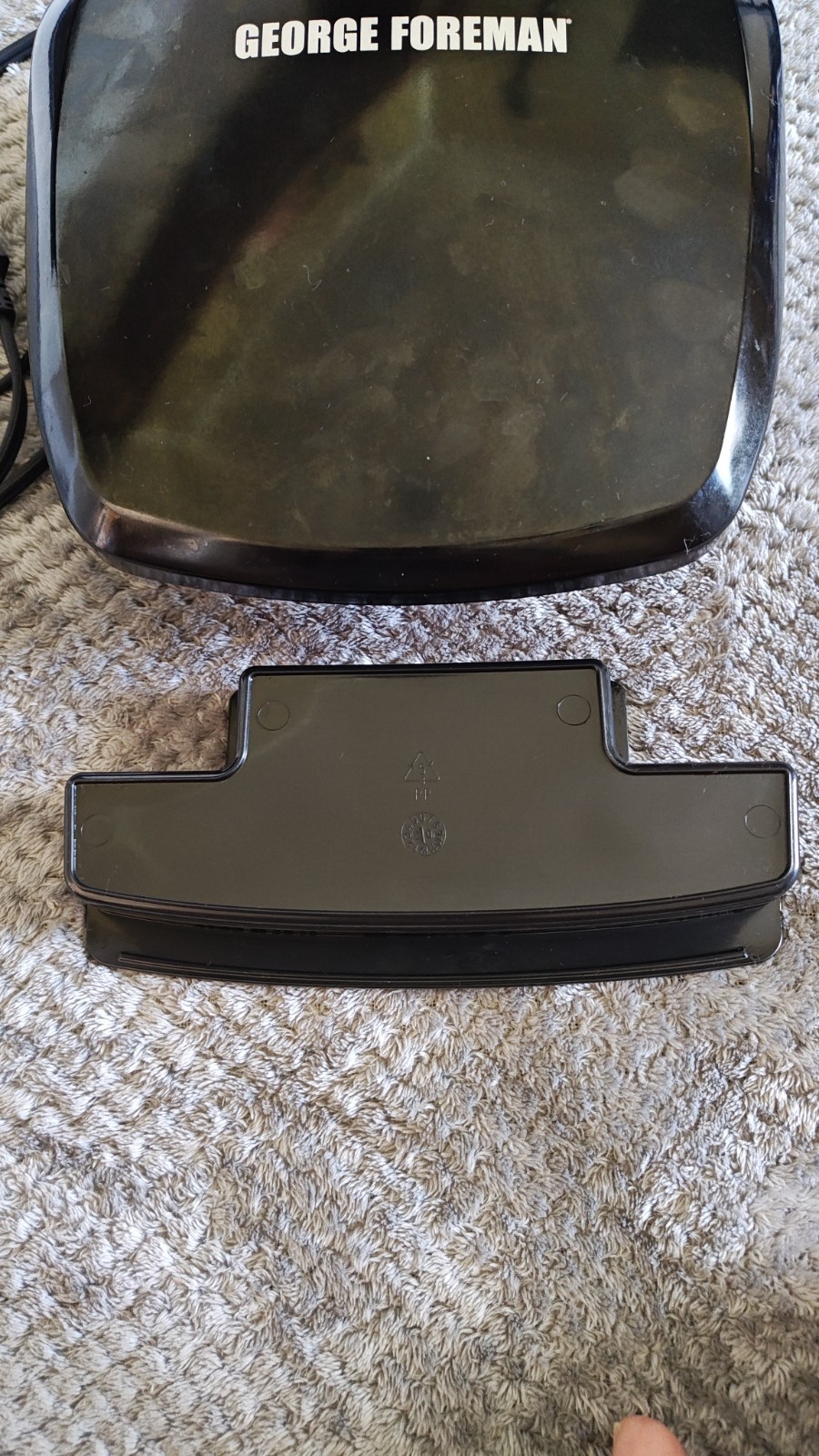 George Foreman Classic Plate 2-Serving Indoor Electric Grill GR10B NOB
