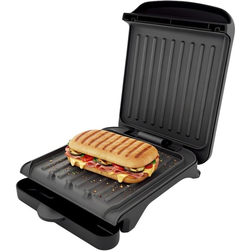 Compact Electric Indoor Grill Nonstick Plates Low Fat Cooking Easy Cleanup New