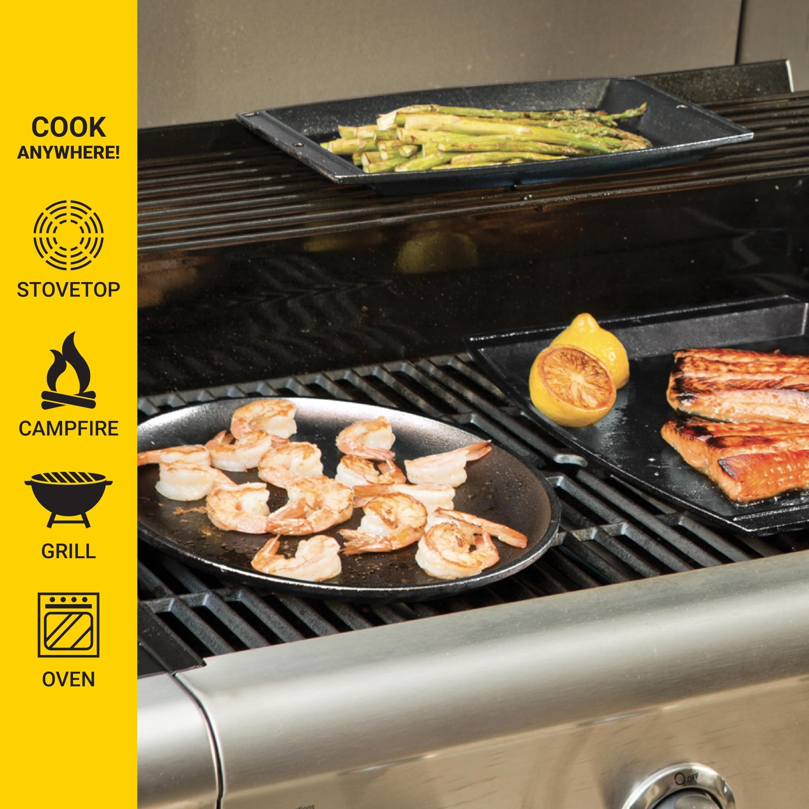 Lodge Cast Iron Oval Griddle, 13.375″ x 10″, 13.375″, Black Lodge Cast Iron
