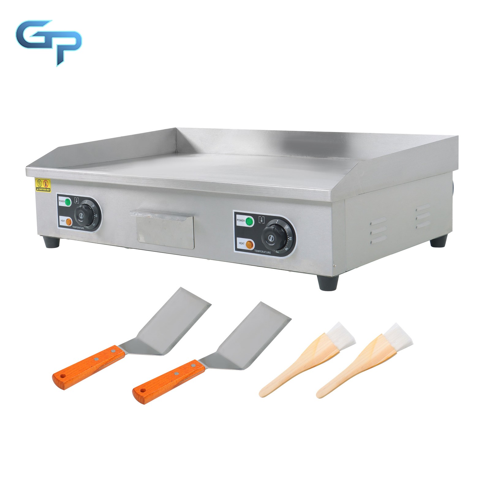 30″ Commercial Electric Griddle Countertop Flat Top Grill 3000W Full Flat