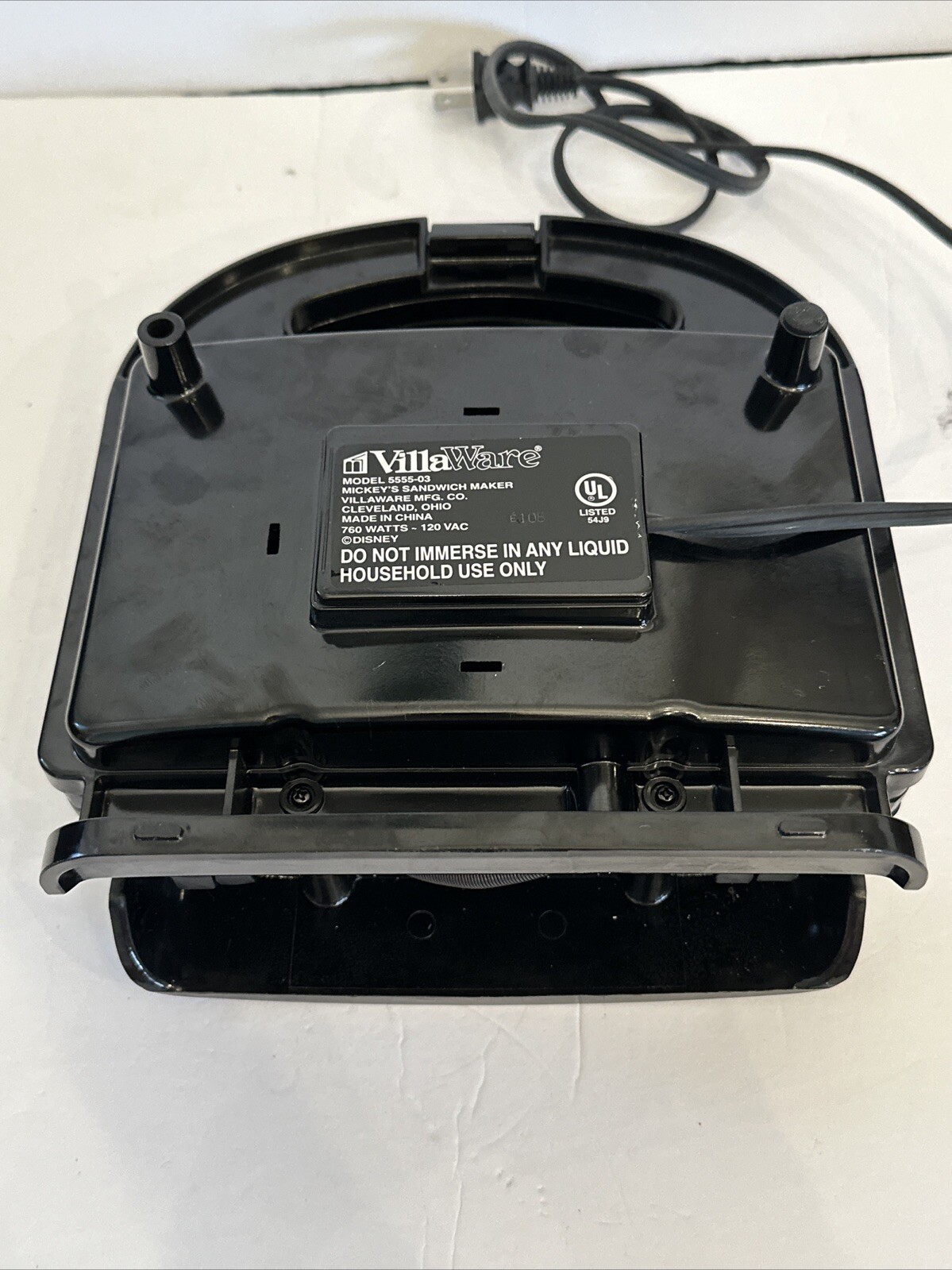 VillaWare V5555-03 Mickey’s Sandwich Maker