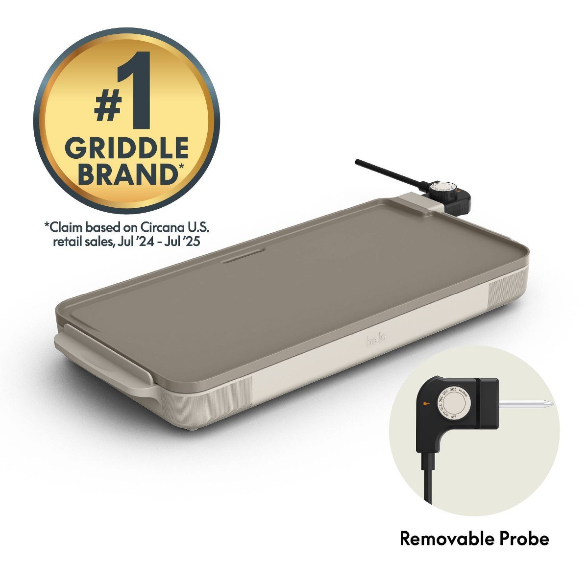 bella Ceramic Griddle Oatmilk