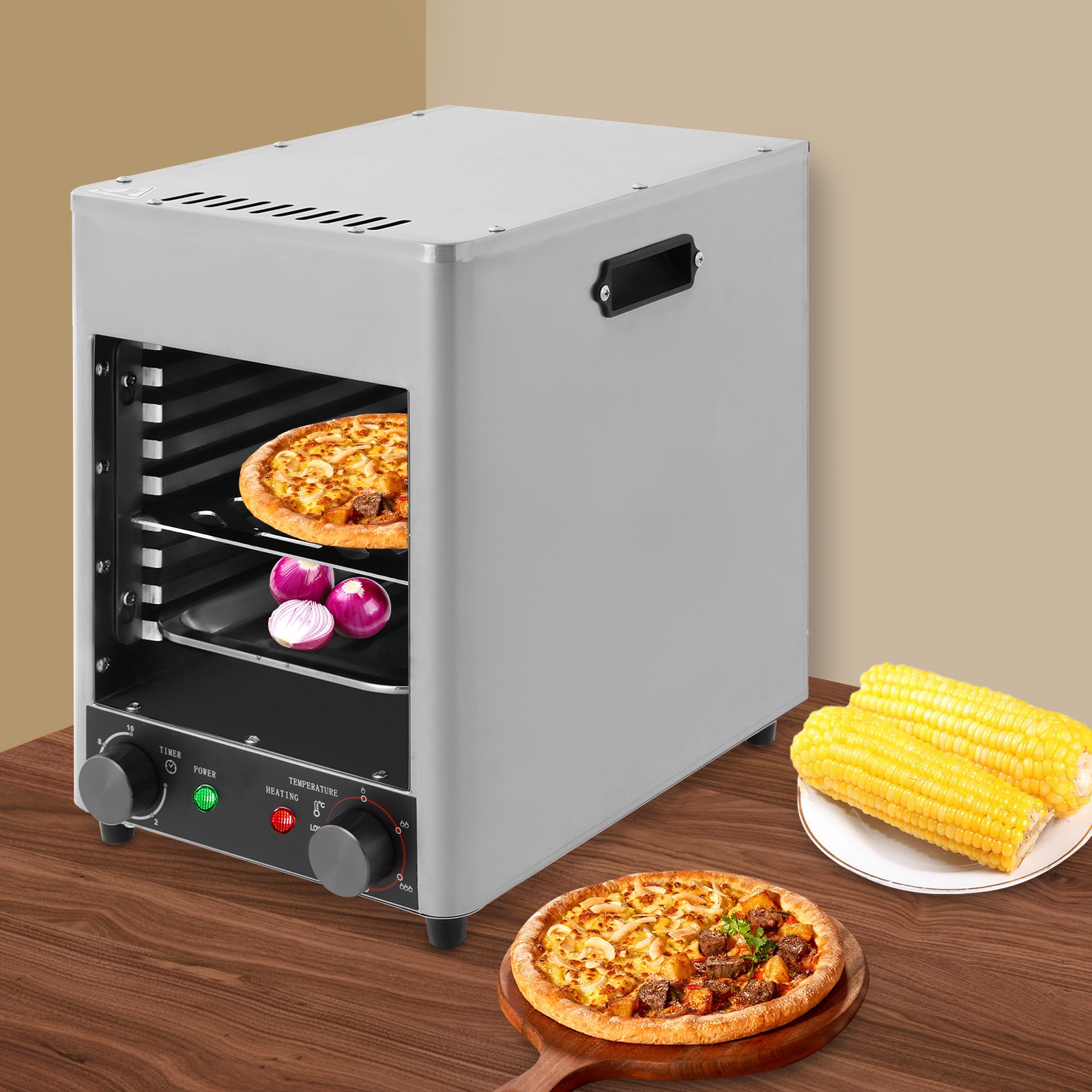Electric Steak Grill 9 Slots Steak Grill Oven Commercial Steak Stove Timer 1700W