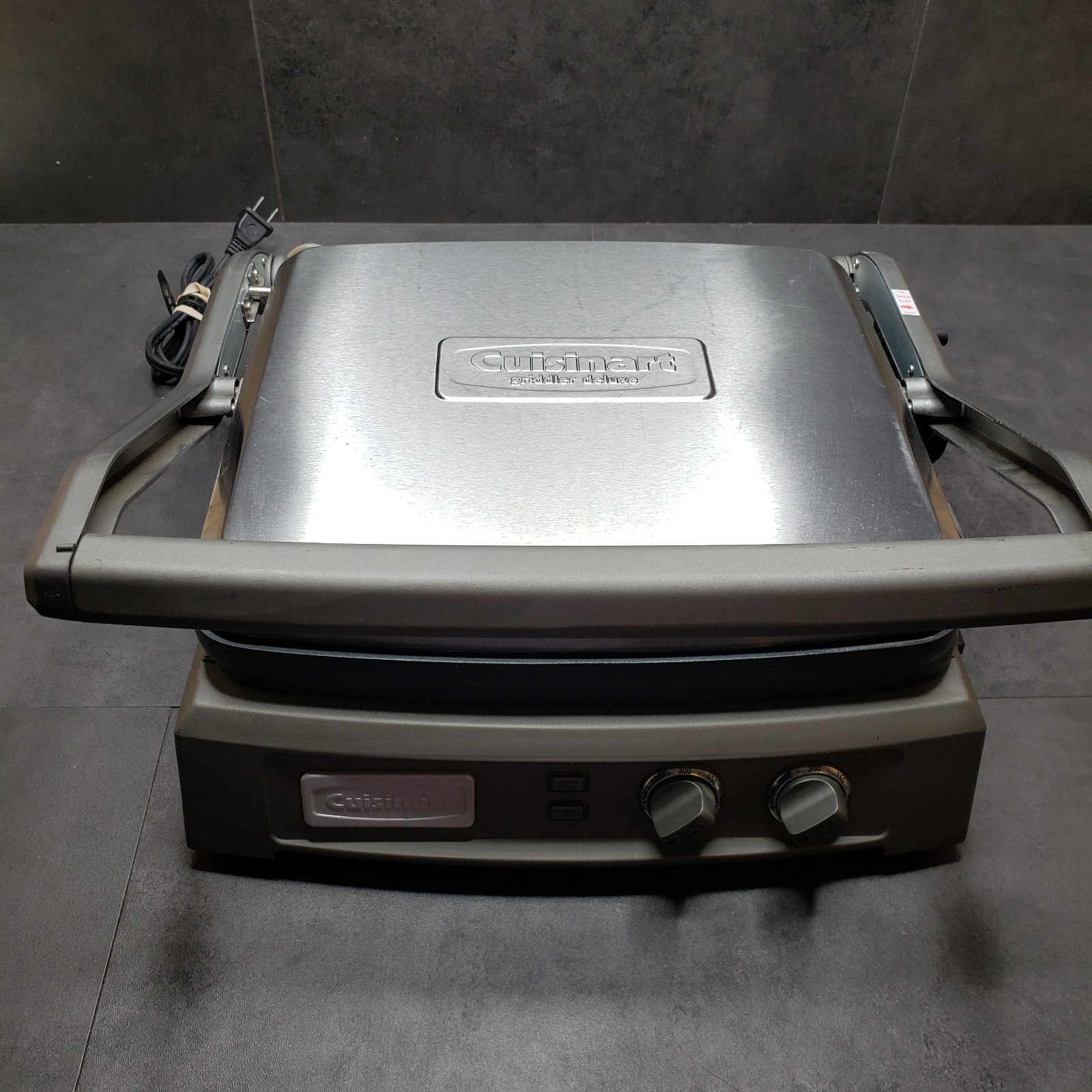 Cuisinart Griddler Deluxe Strainless Model GR-150 Non Stick Tested Works