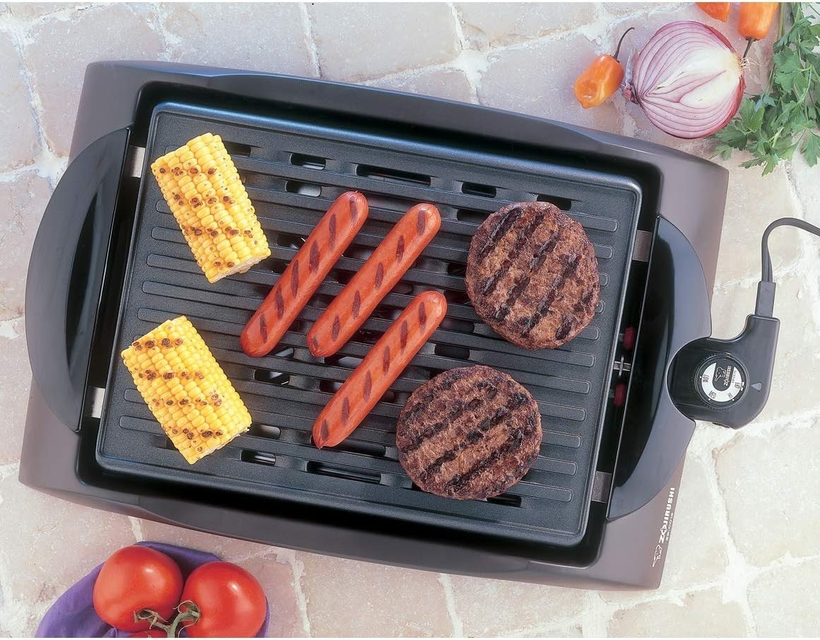 Indoor Electric Grill Non Stick Easy Clean Compact Family Size