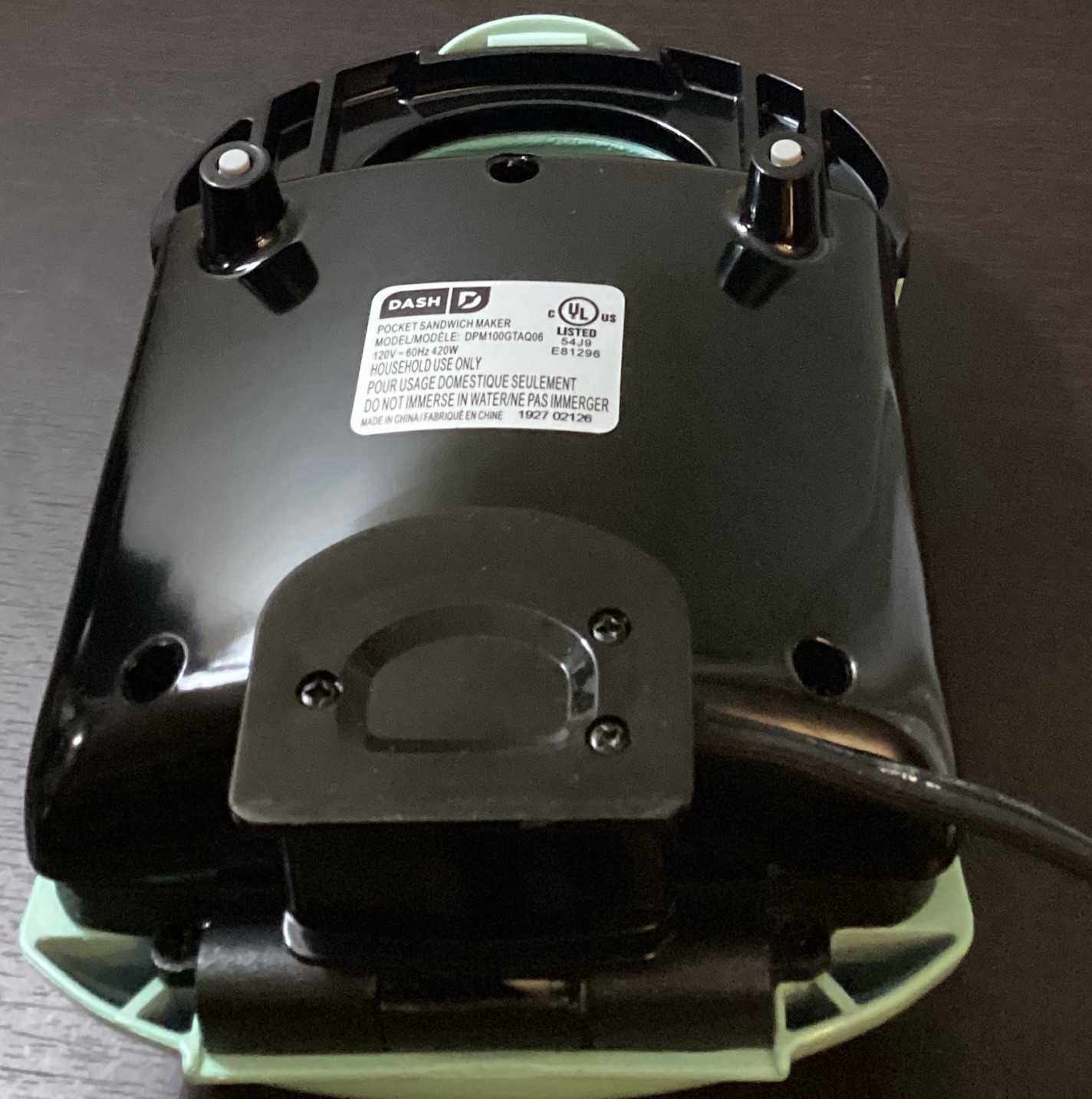 Dash Mini Sandwich Maker Pocket Sandwich Non-Stick Mint Green Compact