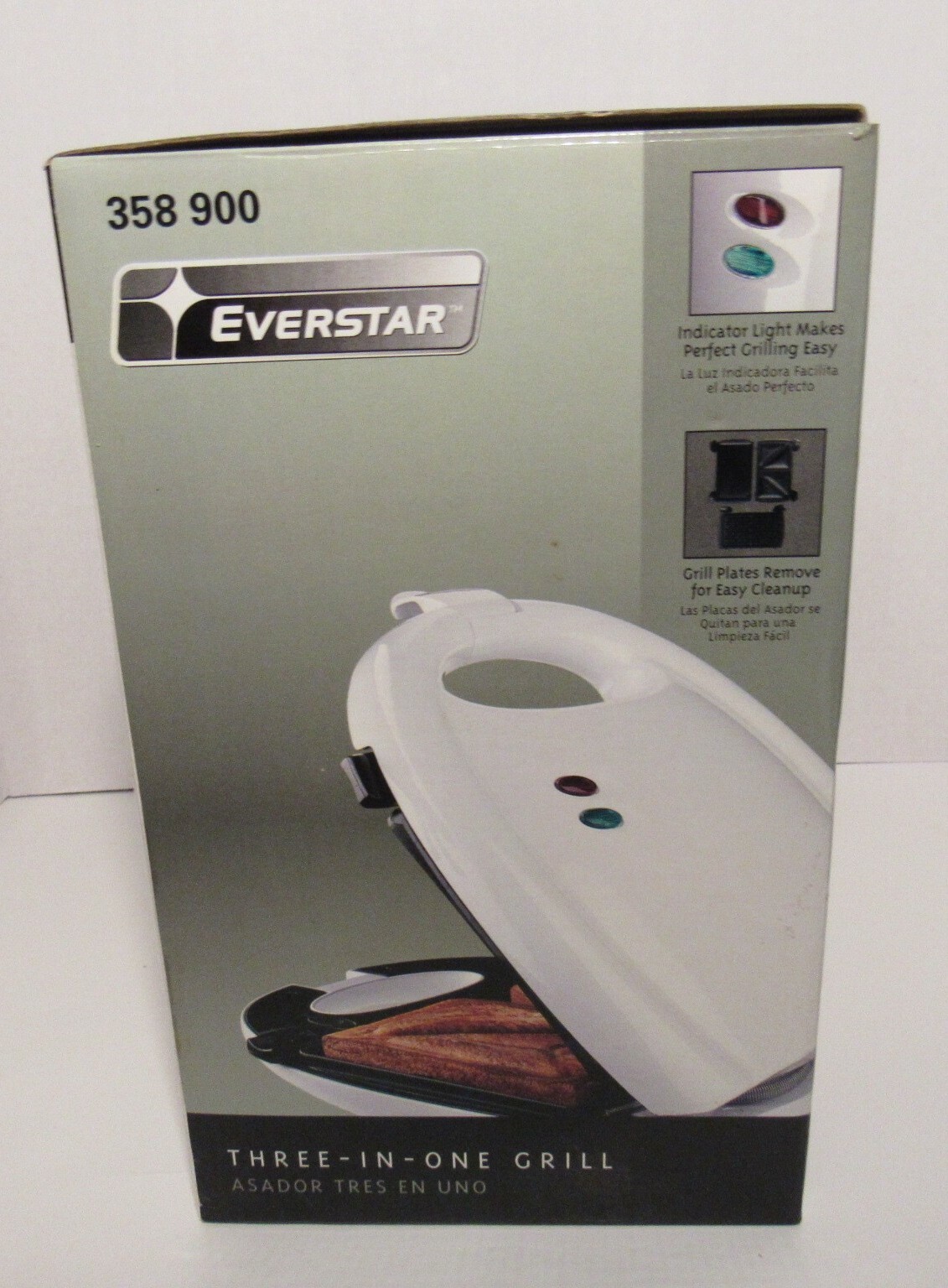 Everstar Three-In-One Grill, Vintage Model: 358900, Interchangeable Grill Plates