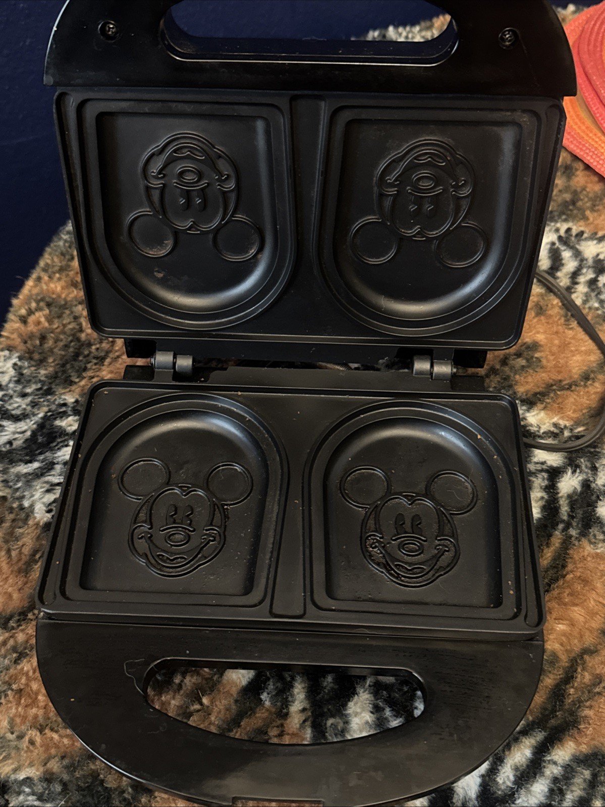 VillaWare Mickey’s Sandwich Maker Mickey Mouse Vintage Tested Good Shape