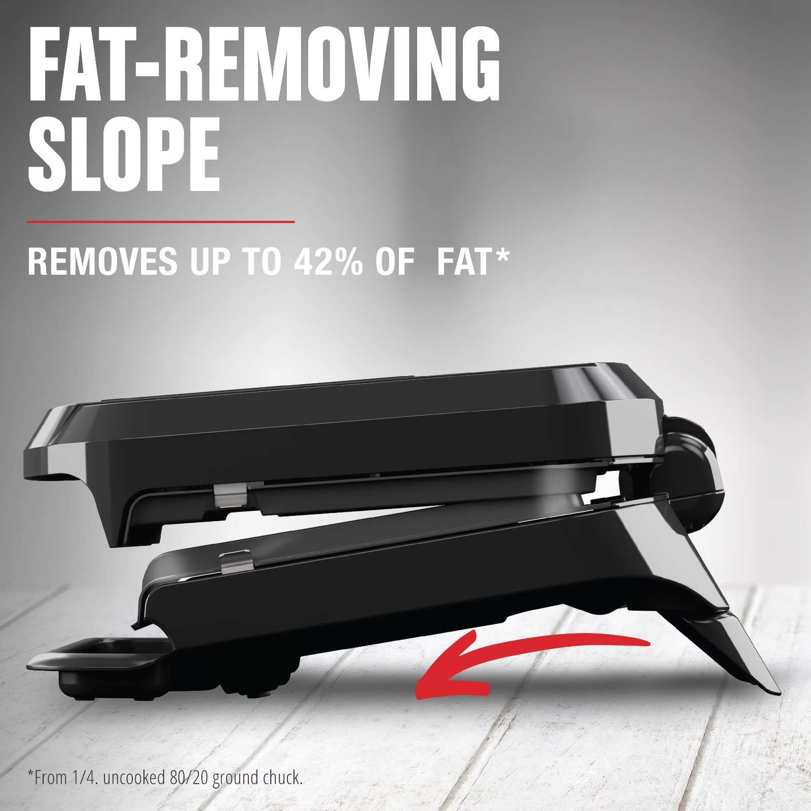 George Foreman 4 Serving Electric Indoor Grill Panini Press Removable Plates