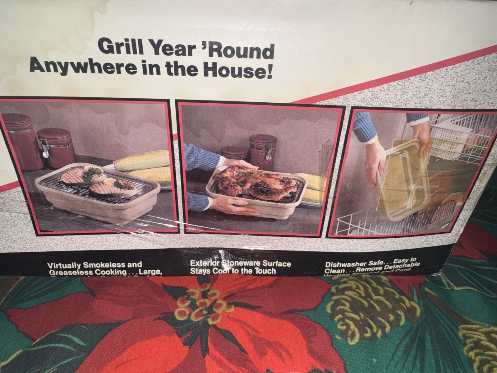 Contempra Electric Indoor Grill Ette Model MMG-10 New Open Box Vintage NOS USA