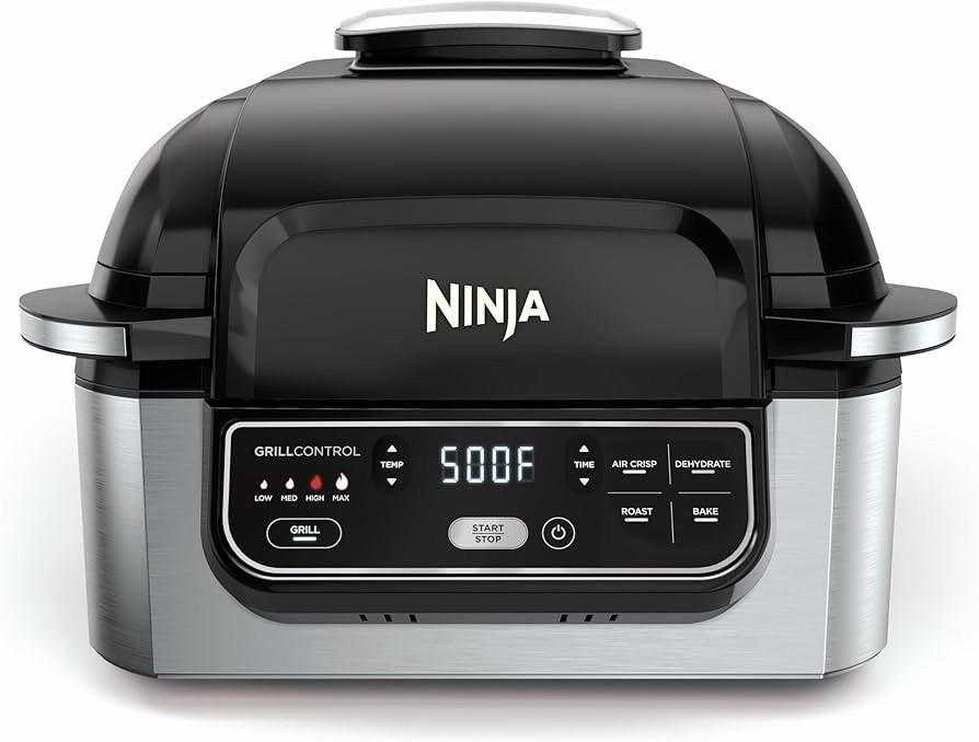 Ninja Foodi AG301 Indoor Electric Grill Air Fryer 1760W Black/Silver