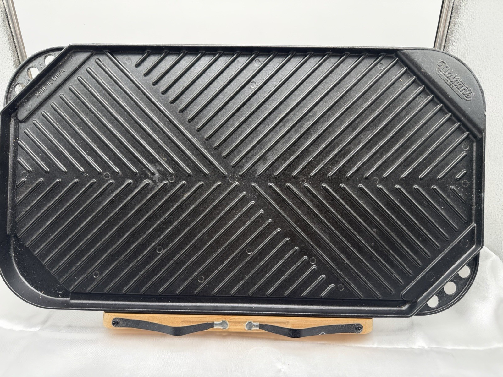 Nathan’s Reversible Stovetop Grill & Griddle ASOT Non Stick Cast Aluminum Used