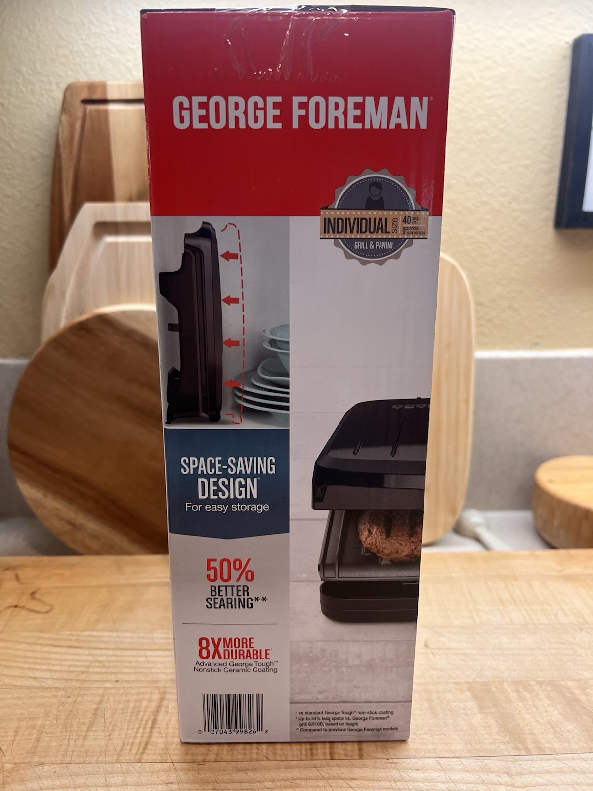 George Foreman GR10B 2-Serving Classic Plate Electric Grill Black