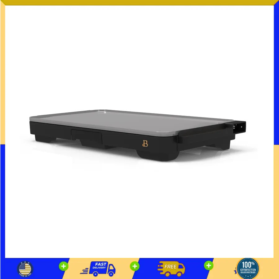 Beautiful Drew Barrymore XL Electric Griddle 12 x 22 Nonstick Black Sesame