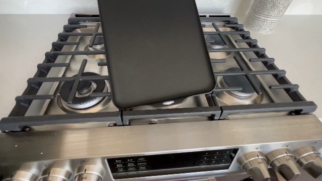 Non-Stick Two Burner Griddle, 10.3 x 17.4 inches, Perfect for Cooking & Grilling