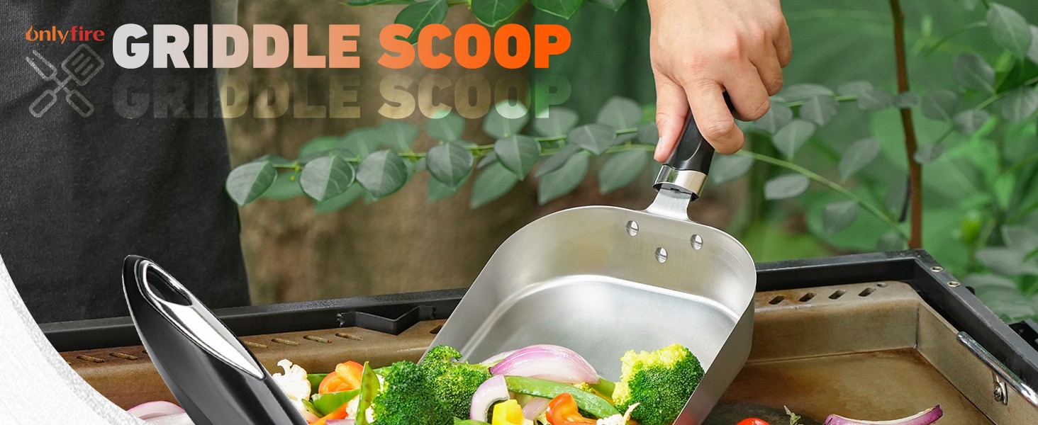 7″ Heavy Duty Stainless Steel Griddle Spatula Food Mover | Grill Scoop Smash