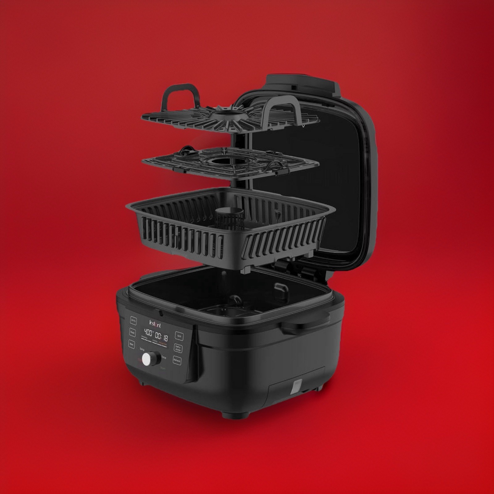 Instant Brands 6-in-1 Smokeless Indoor Grill & Air Fryer with OdorErase