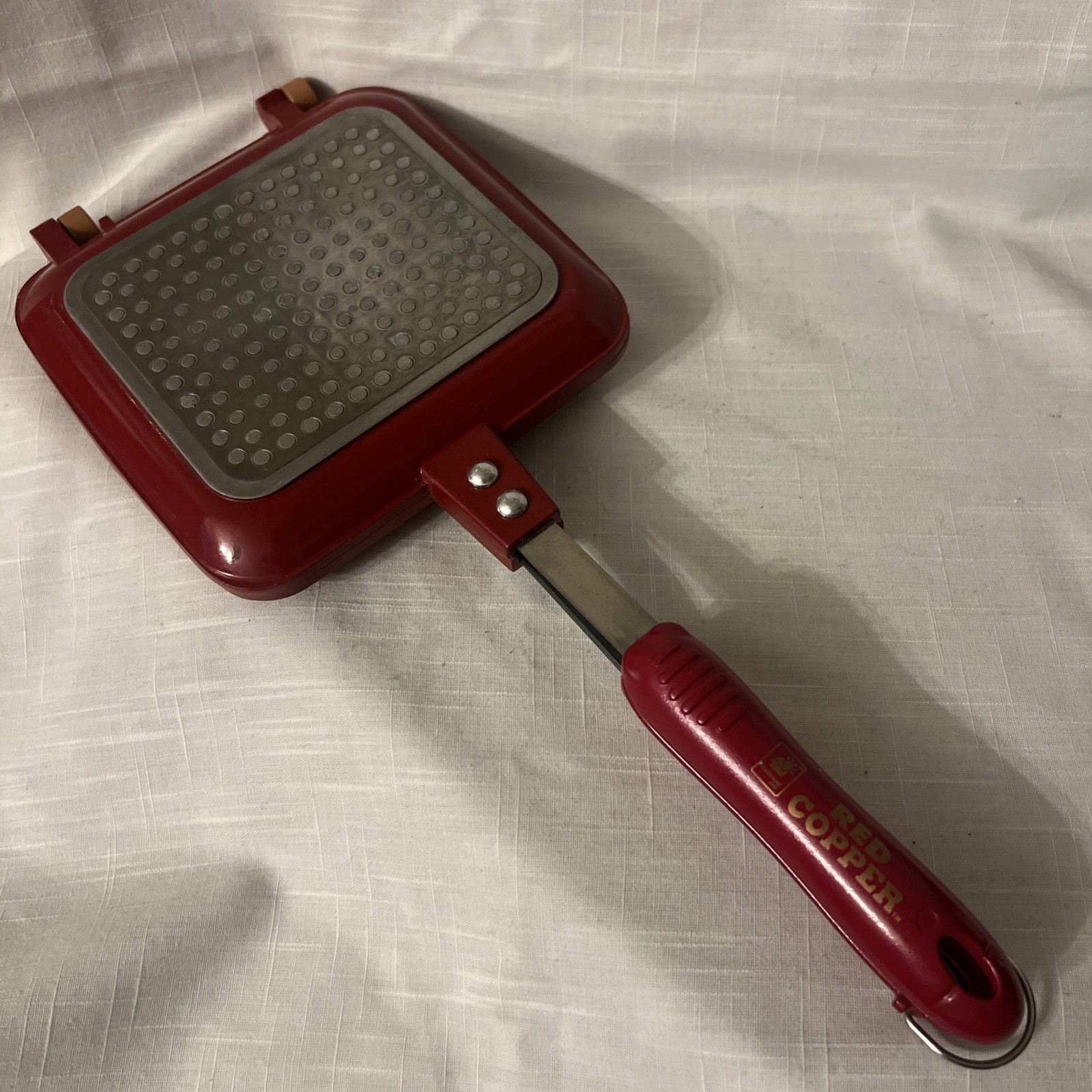 Red Copper Flipwich Hot Sandwich Panini Maker, Campfire Grilled Cheese