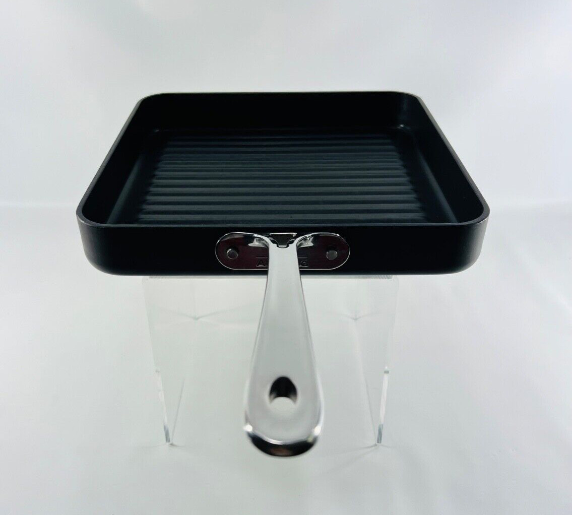 All-Clad Heavy Non-Stick Cast Iron Panini Press Sandwich Burger Pan 11″ – No lid