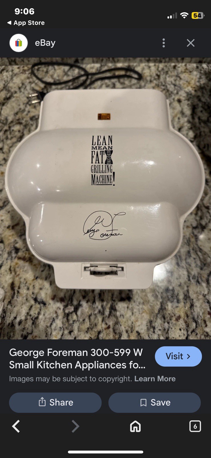 George Foreman White Oval Grill With Drip Tray