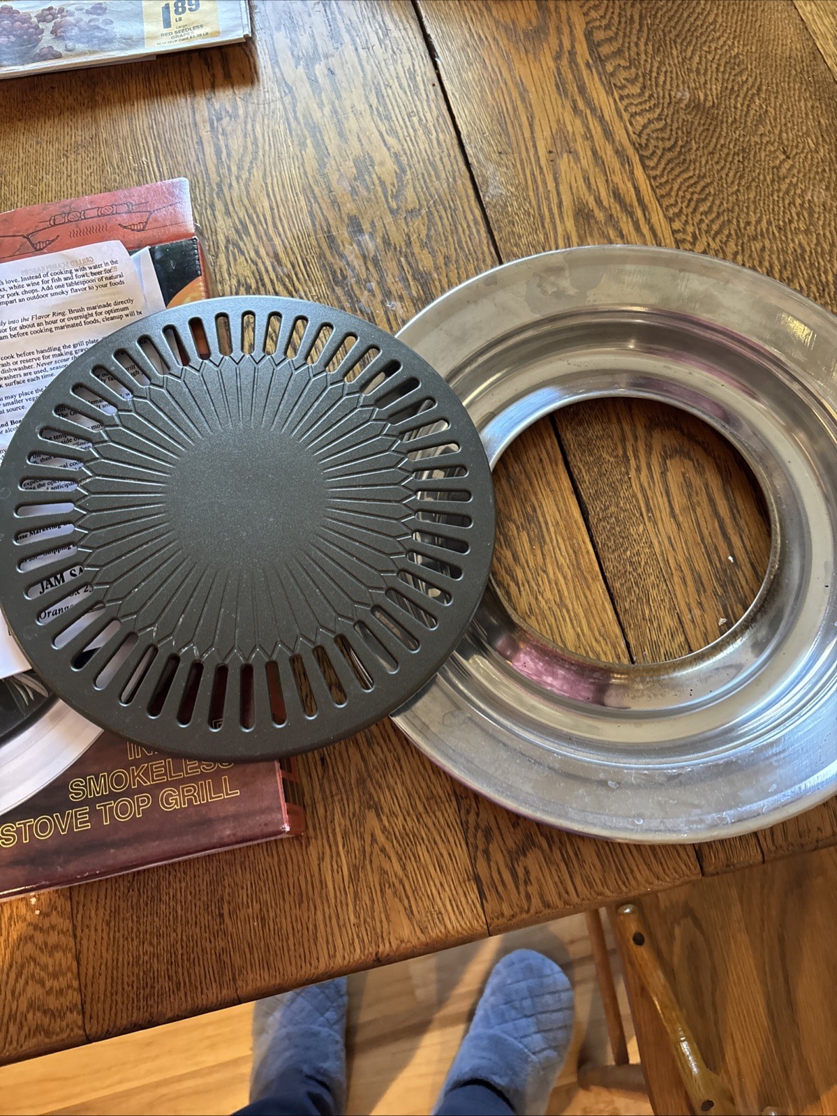 Grill It – indoor smokeless stove top Grill with Instructions. Clean,Never Used.