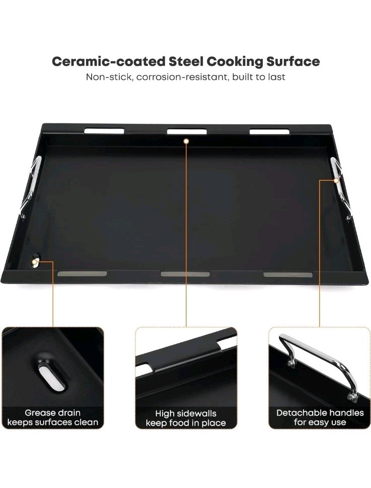 Stanbroil Nonstick Griddle Insert for Weber Spirit 300, Spirit 400 Series