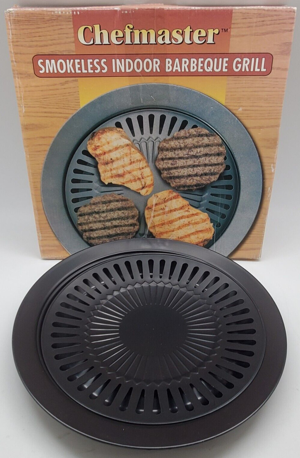 Chefmaster KTGR5 13″ Smokeless Indoor Stovetop Barbeque Grill New Open Box