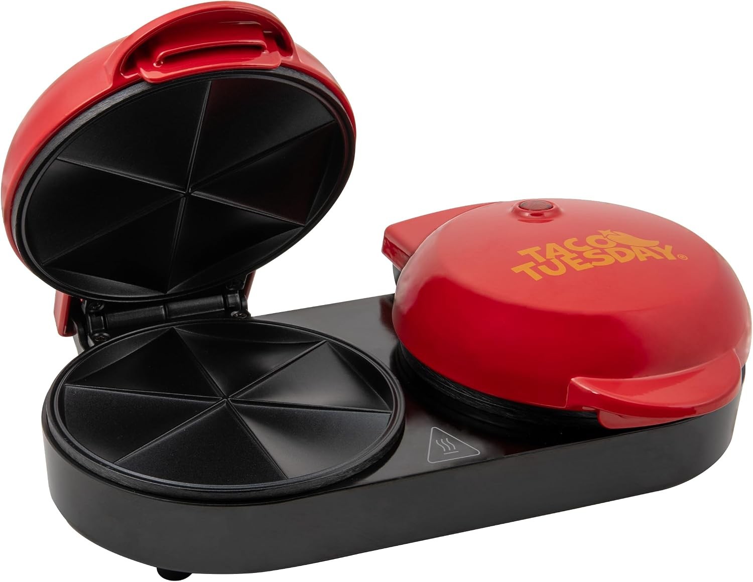 Double Street Taco Quesadilla Maker 2Side-By-Side 5 Inch 6 Wedge Cooking Surface