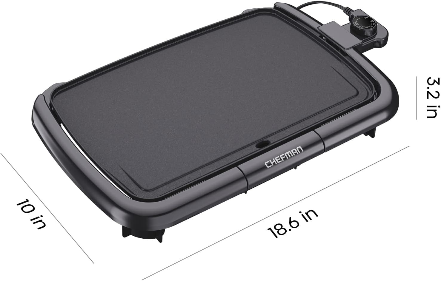 Electric Griddle with Removable Temperature Control, Immersible