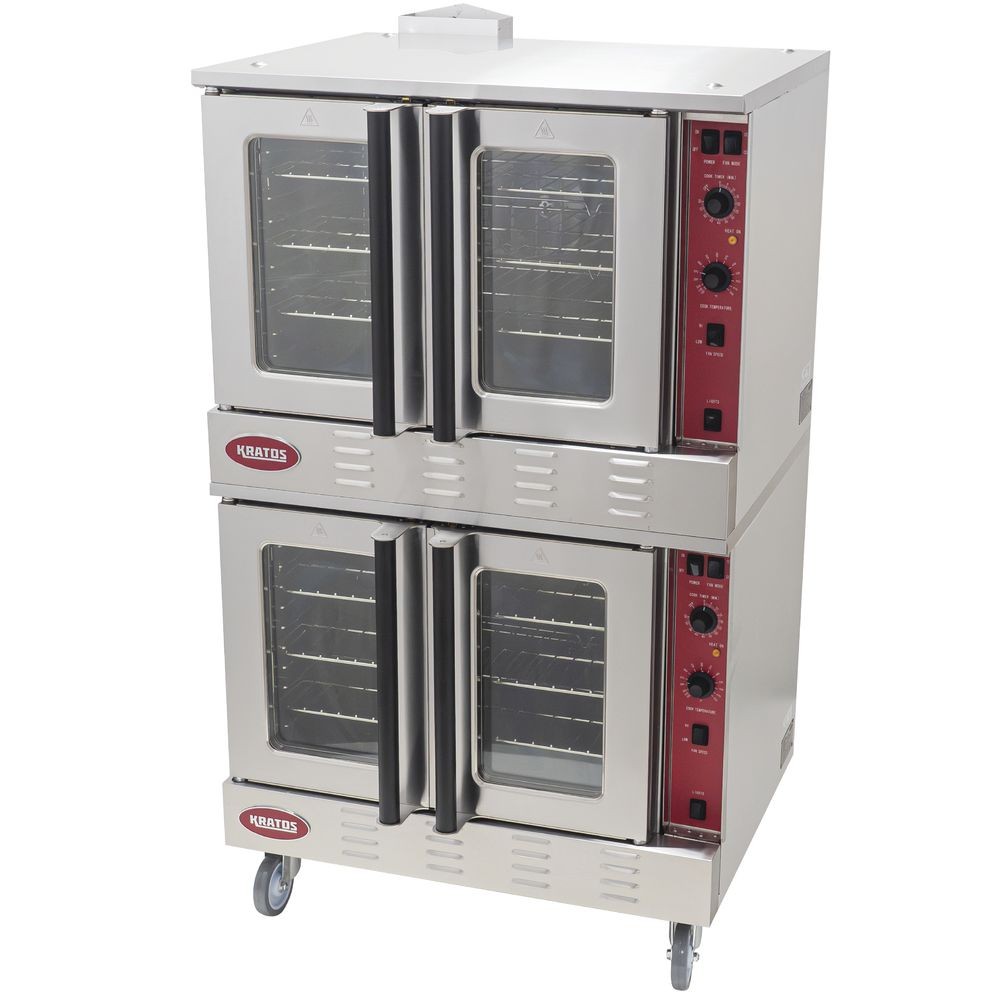 Kratos Commercial Oven Double Floor Electric Convection Oven, 240V, 3 Phase