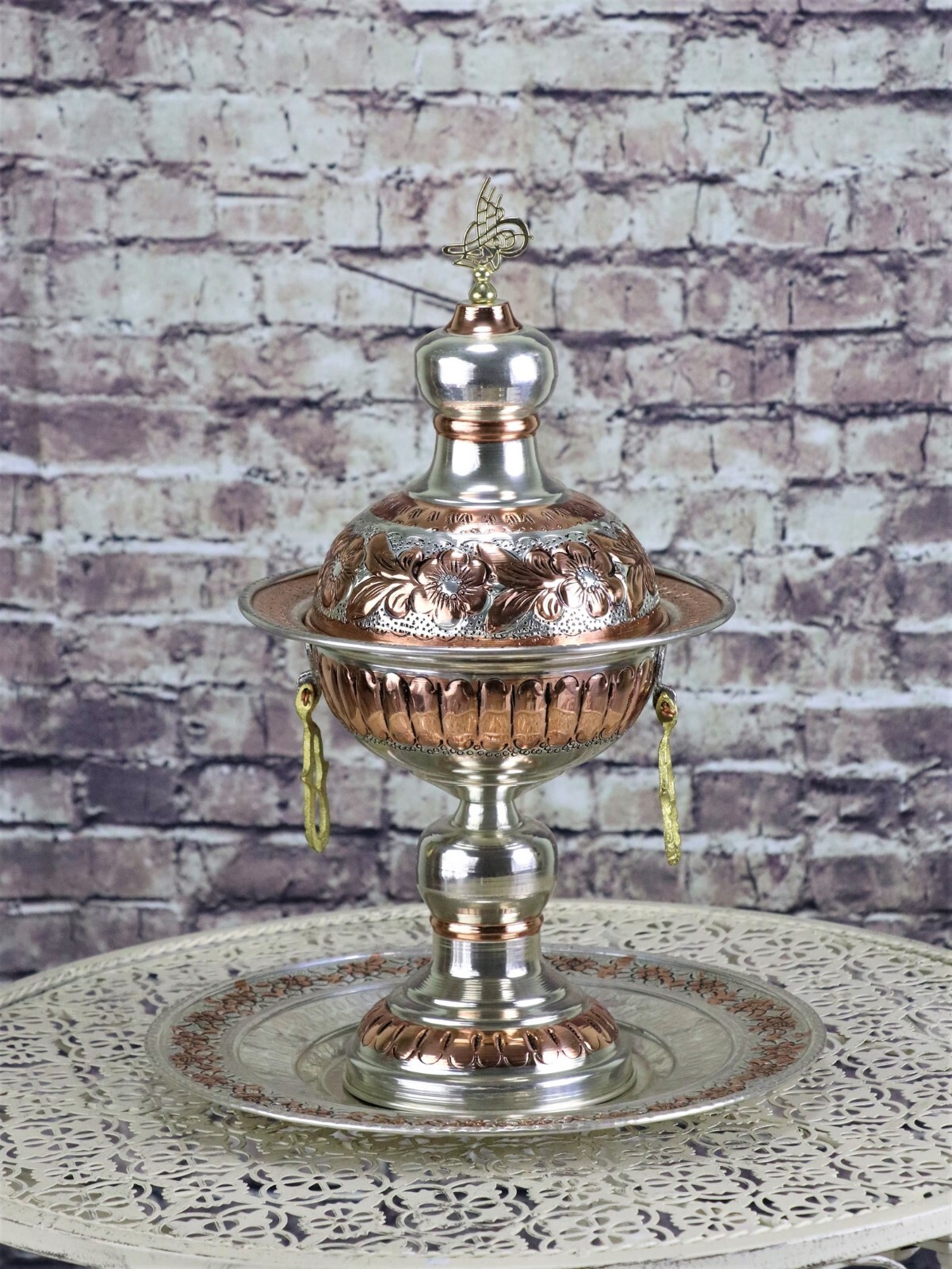 Handmade Decorative Large Copper Grill,Anatolian Old Motifs,Wedding & Mom Gift