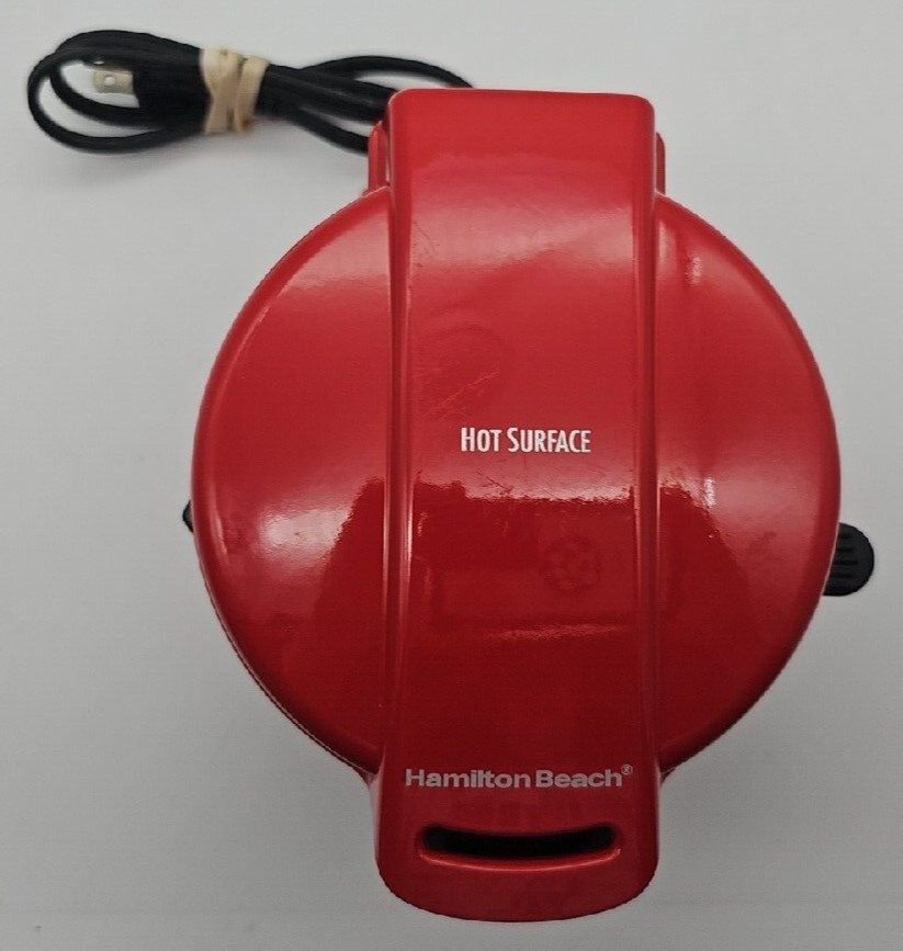 Hamilton Beach Breakfast Sandwich Maker Red Quick 5 Min Breakfast 25476