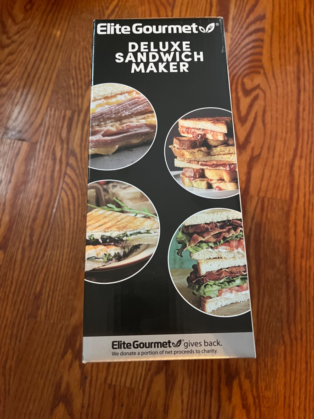 New Elite Gourmet Deluxe Sandwich Maker Model ESM2207XSS