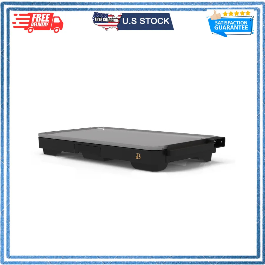 Beautiful Drew Barrymore XL Electric Griddle 12 x 22 Nonstick Black Sesame