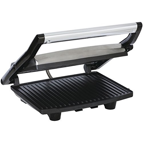 Brentwood TS651 Compact Non-Stick Panini Press 1400W Silver/Black