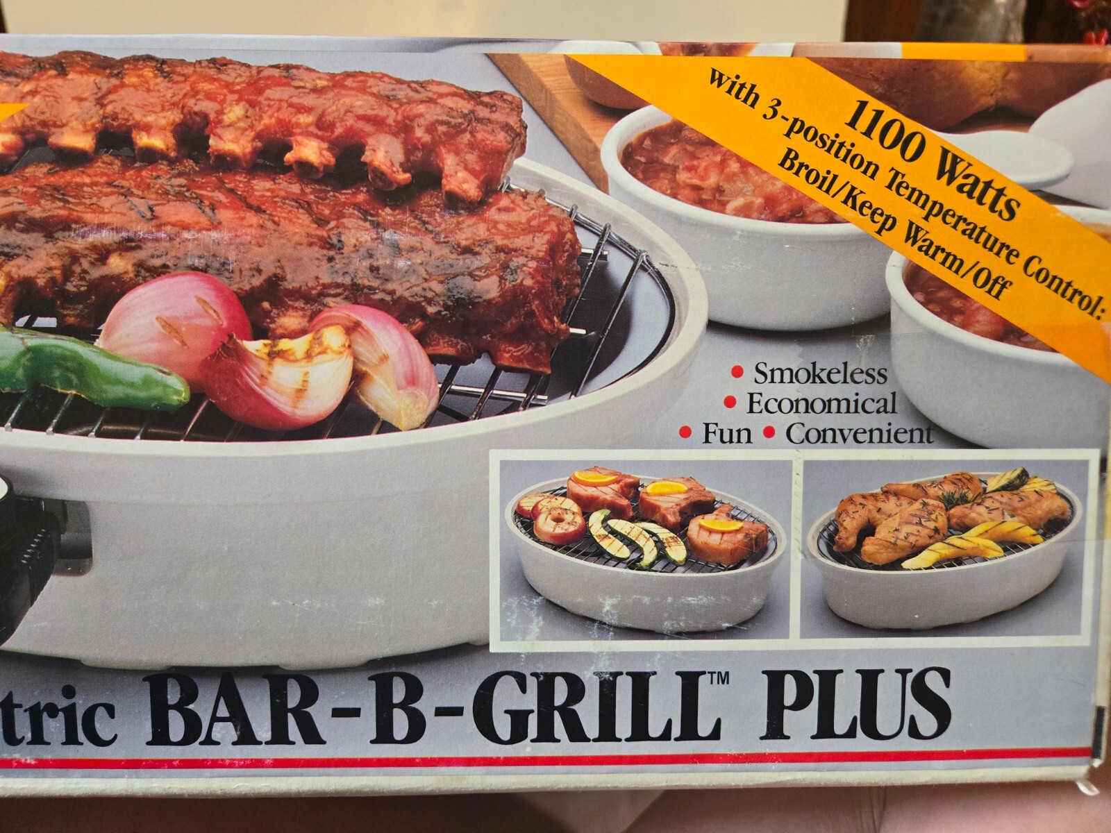 Vintage DAZEY Indoor Smokeless BBQ Grill 1100 Watt Model DSG 132 BRAND NEW