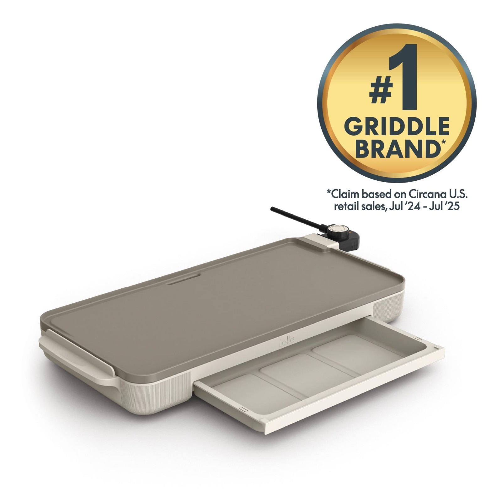 10″ x 20″ Electric Griddle with Warming Tray, Nonstick Ceramic, Removable Probe,