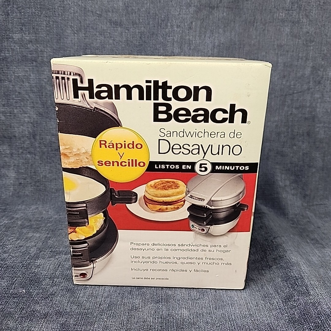 Hamilton Beach 25475 Breakfast Sandwich Maker – Silver NEW SEALED s-2D
