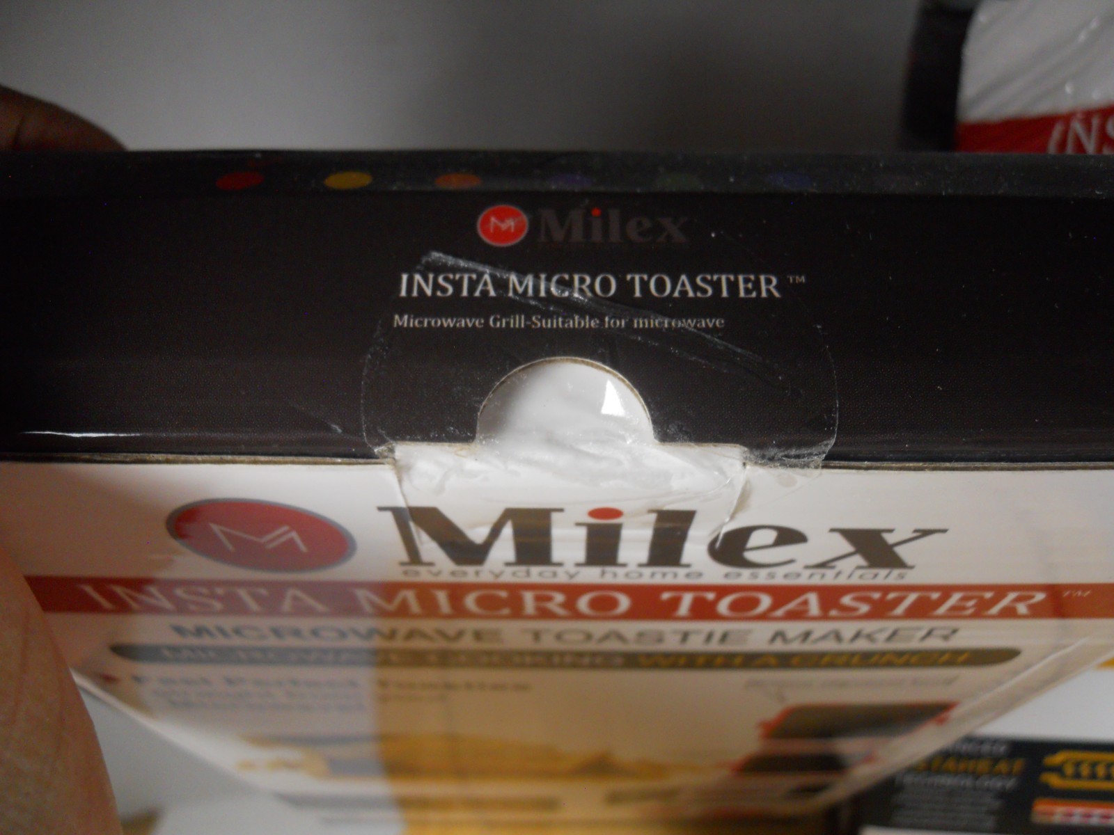 lot 2 never used Milex Insta Micro Toaster Microwave Toastie Maker blue and red