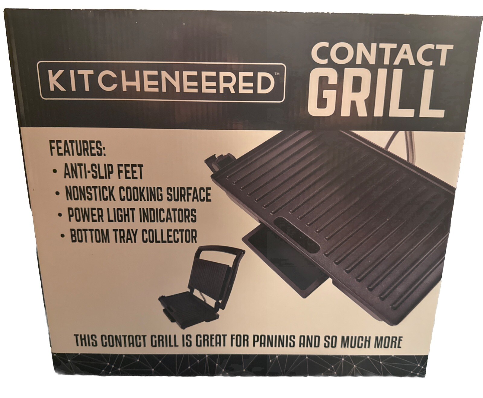 Kitcheneered Contact Grill NEW Great For Paninis And More