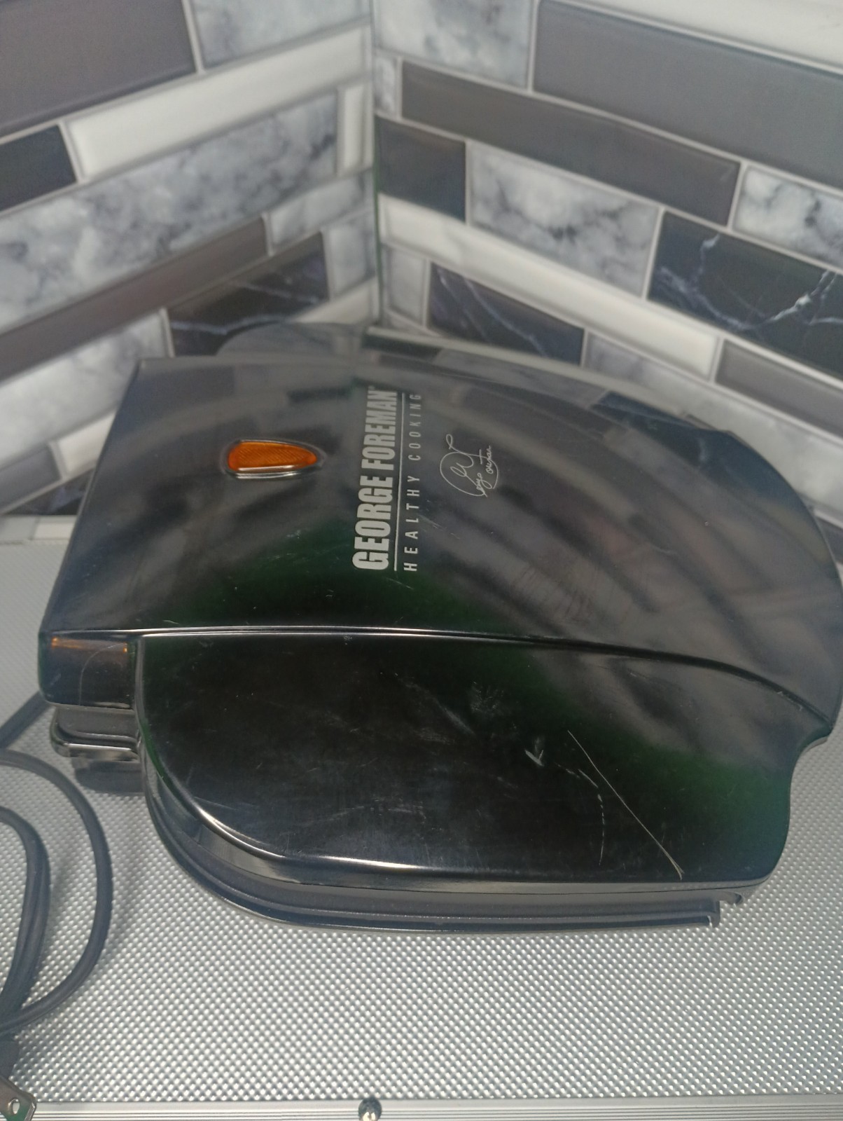 George Foreman GR0036B Grill Electric Indoor Non- Stick Grill Tested Working