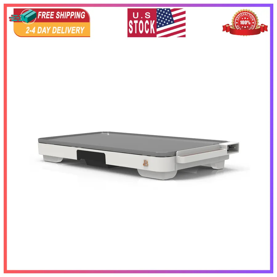Beautiful Drew Barrymore XL Electric Griddle 12 x 22 Nonstick White Icing