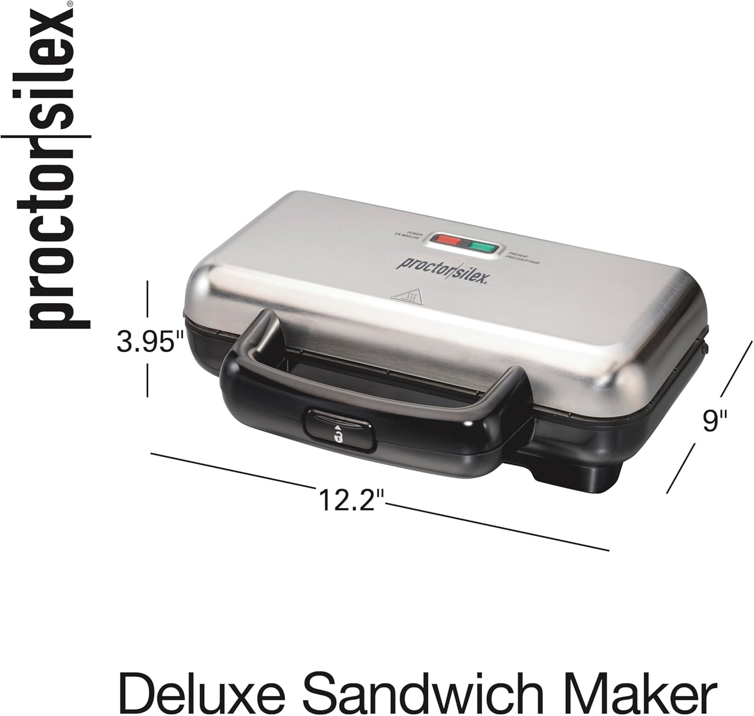 Deluxe Hot Sandwich Maker with Easy-Clean Durable Pfas-Free Nonstick Ceramic …
