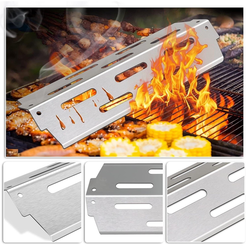 Stainless for shields Heat Deflectors Even Heat Distribution Wide Compatibility