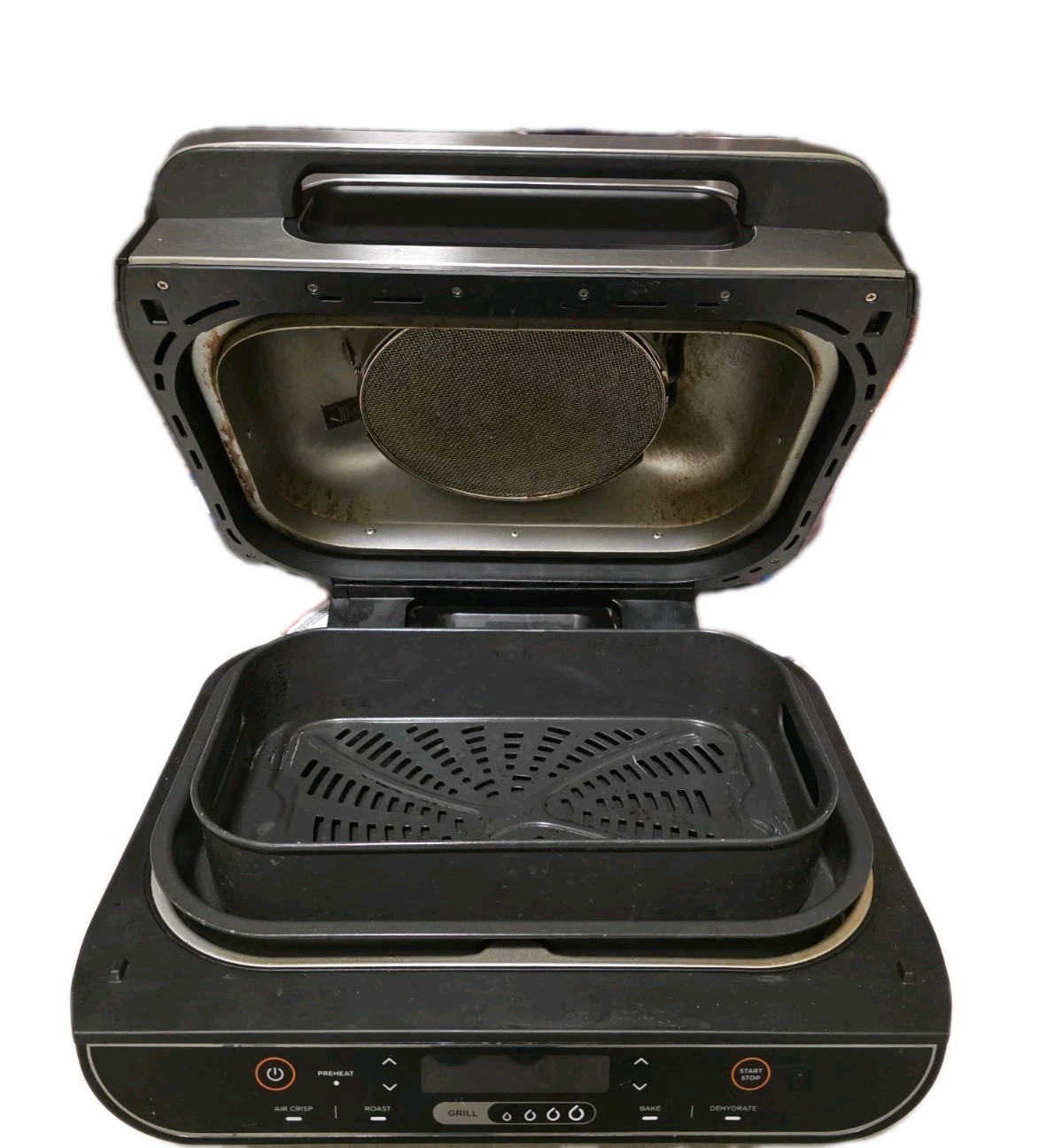 Ninja BG500A Foodi 5 In 1 Indoor Grill and Air Fryer Stainless Steel Cooking Pot