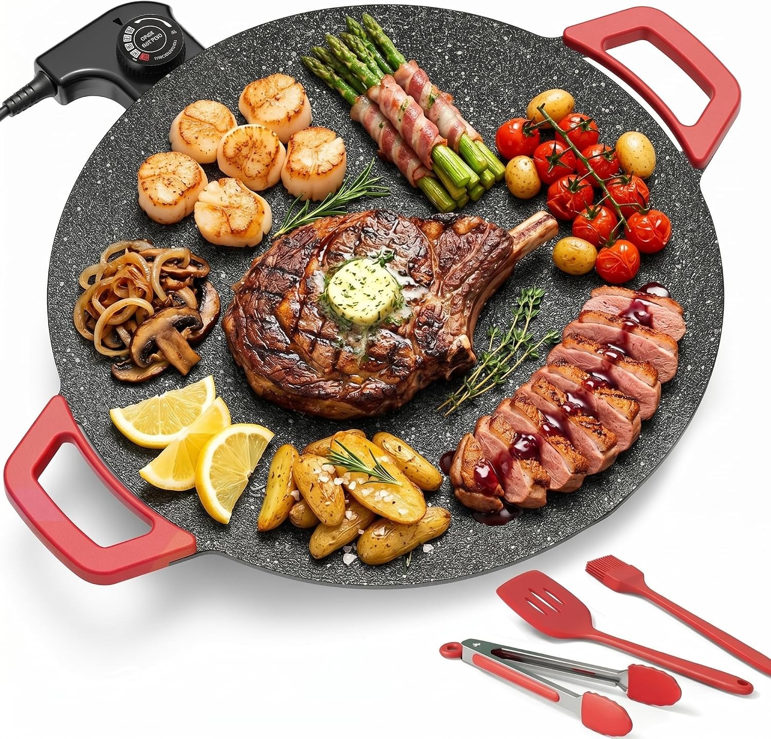 Electric Grill Nonstick 14”Electric Griddle W/Adjustable Temperature Control