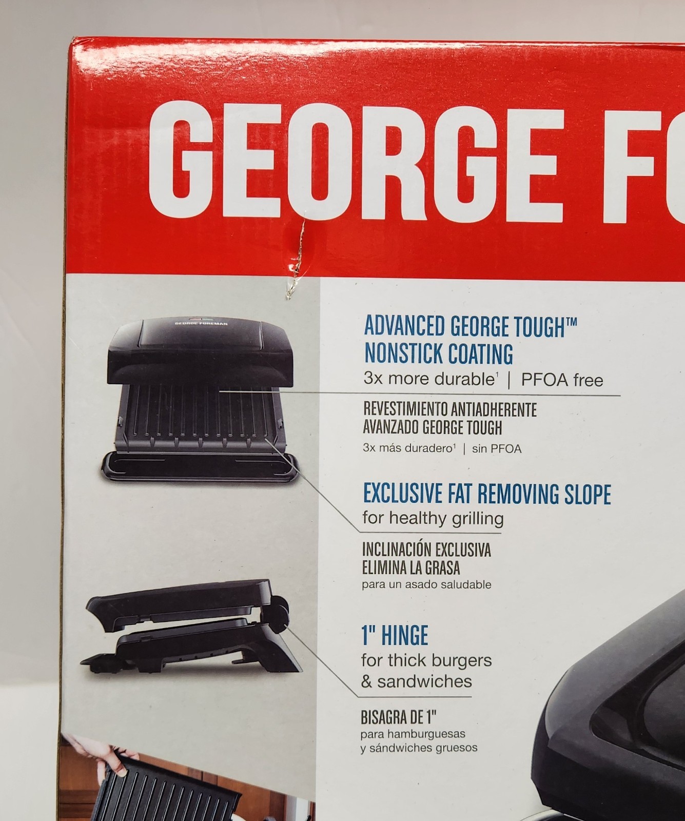 George Foreman Family Size Grill & Panini Press GRP1060B Dishwasher Safe – NEW