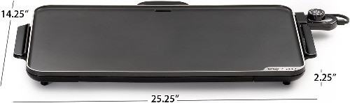 07072 22-Inch Extra Large Griddle 22″x 13″ Low Profile Design Ceramic Nonstick