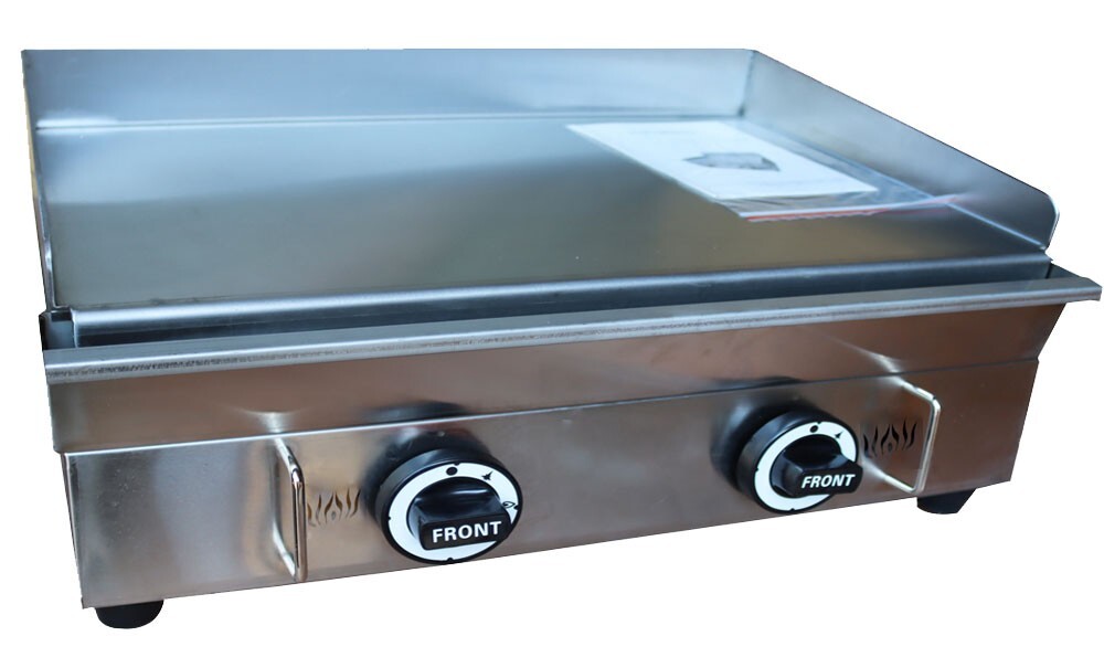 PreAsion LPG Gas Griddle Commercial Countertop Flat Grill Stainless Steel for Re