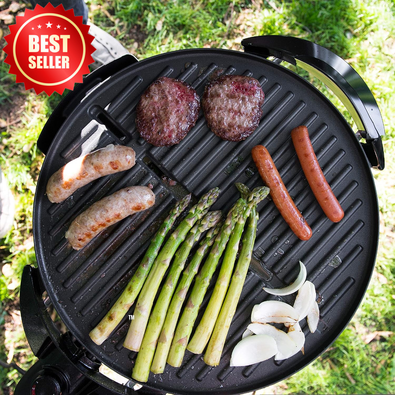 Indoor Outdoor Electric Grill Patio 15-Serving Removable Stand US